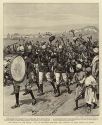 The Advance in the Soudan, the 9th Soudanese Welcoming the Camerons on their Arrival at Berber